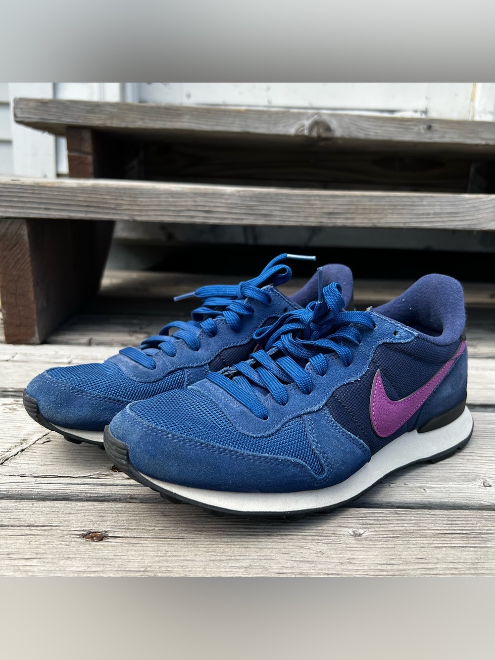 Nike Internationalist Sneakers Blue Purple Retro